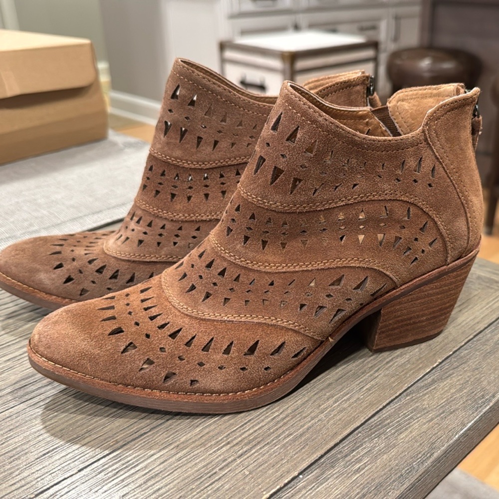 Brown Suede Ankle Boots